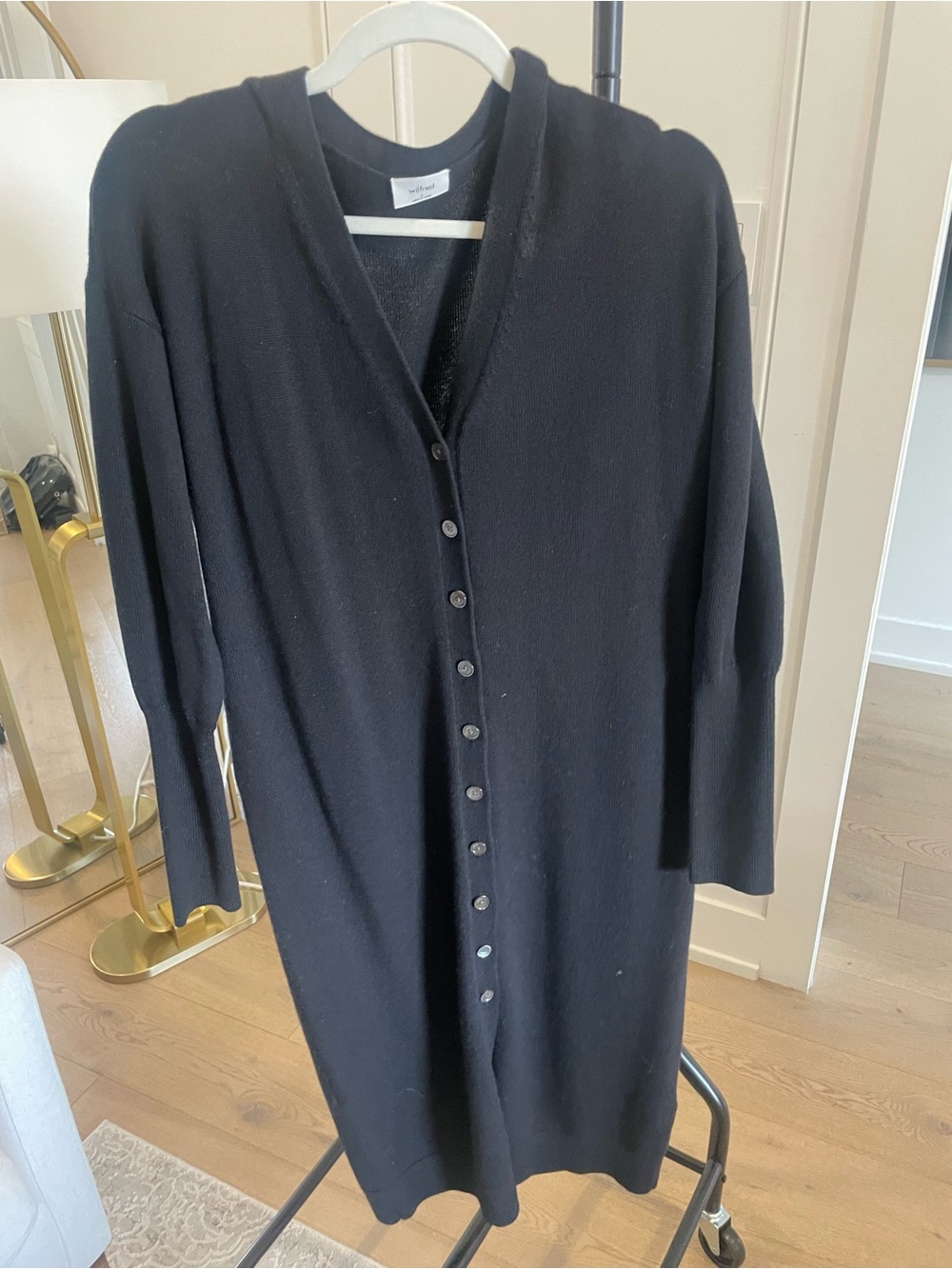 Wilfred Long Black Button-Front Women’s Sweater Cardigan